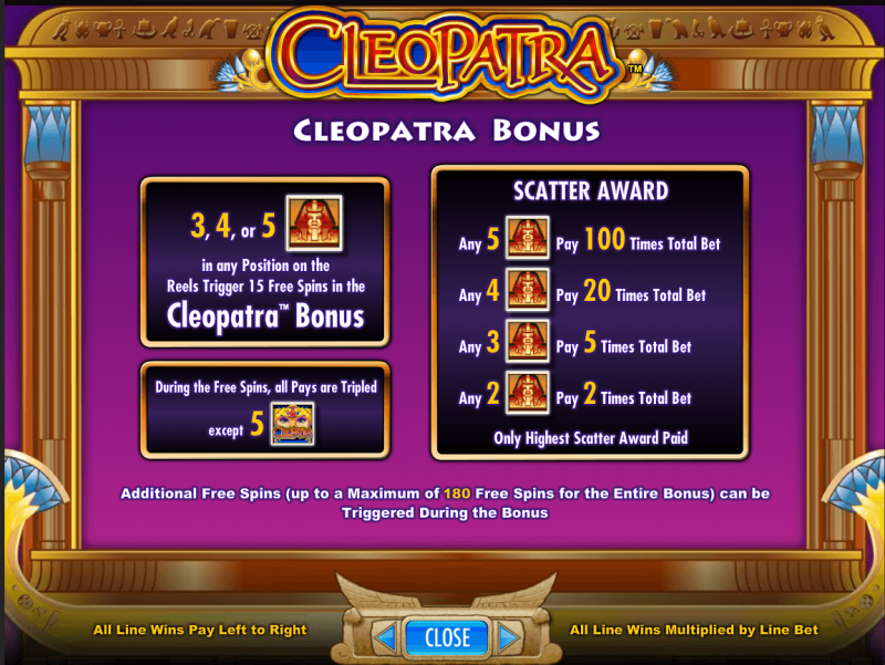 PLAY CLEOPATRA FREE SLOT GAME 7