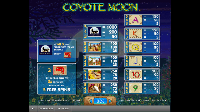 JUEGA AL JUEGO DE TRAGAMONEDAS GRATIS COYOTE MOON 8