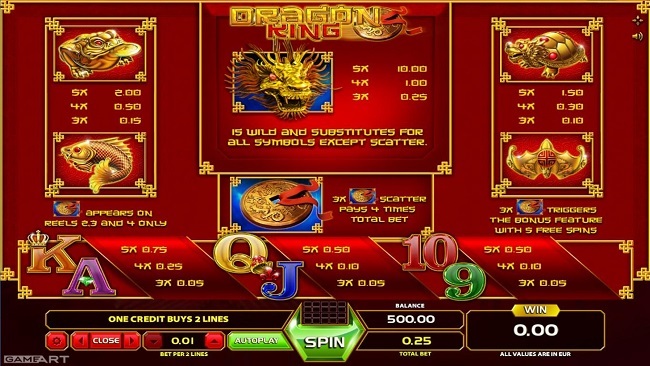 JOUEZ AU JEU DE MACHINE À SOUS GRATUIT DRAGON KING 4