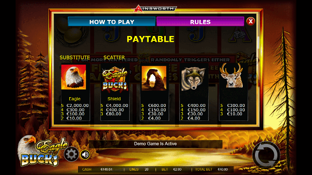 PLAY EAGLE BUCKS FREE SLOT GAME 8