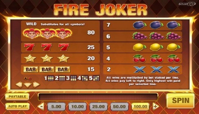 FIRE JOKER ТЕГІН ОЙЫН ОЙЫНДАУ 8