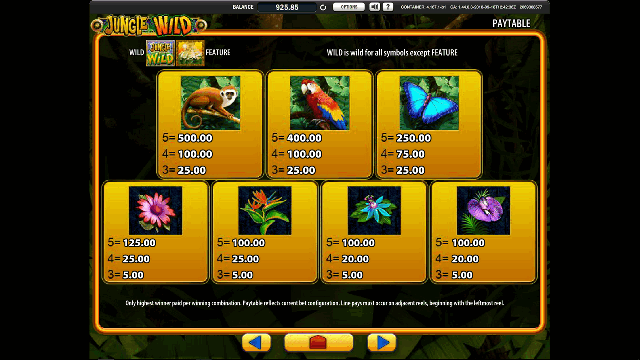 PLAY THE FREE SLOT GAME JUNGLE WILD 5