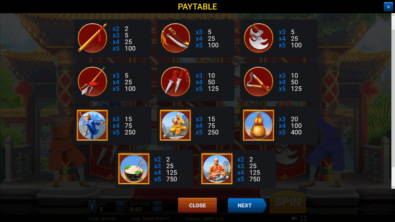JUEGA EL JUEGO DE TRAGAMONEDAS GRATUITO THE LEGEND OF SHAOLIN 4