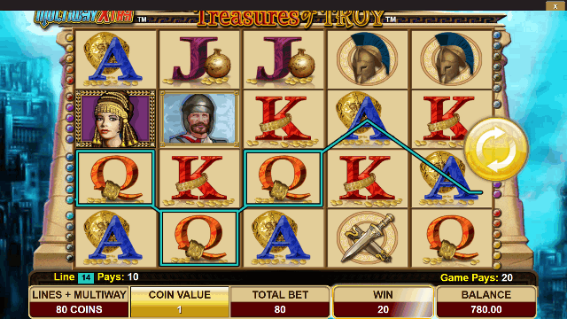 JOUEZ À LA MACHINE À SOUS GRATUITE TREASURES OF TROY 7