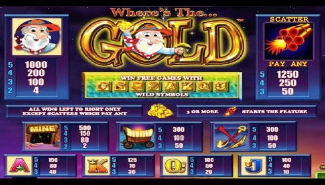 PLAY WHERE’S THE GOLD FREE SLOT GAME 5