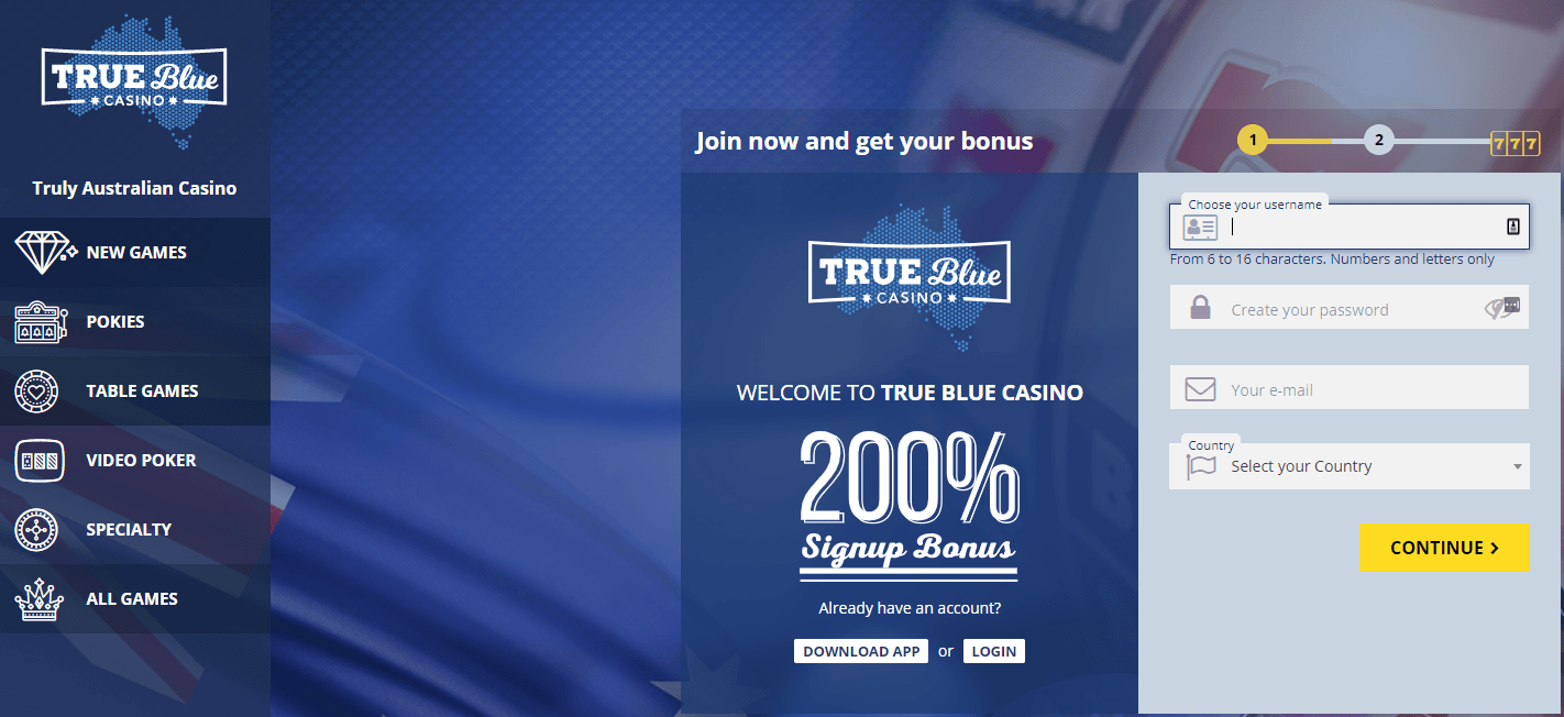 True Blue Casino Review
